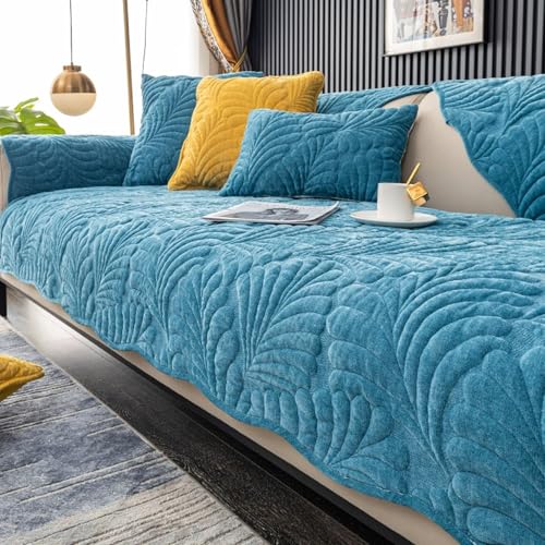 AZVFLY Sofa überzug L Form: Mehrsitzer Chenille Rutschfester Pflanzentextur Hautfreundlich Sofabezug für Familien mit Kindern und Haustieren, Sofaschutz für das Wohnzimmer von AZVFLY