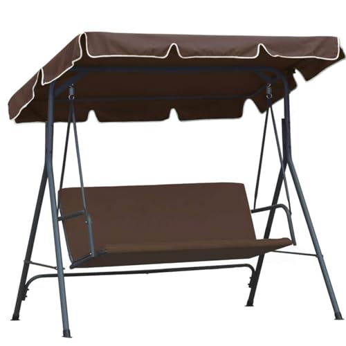 Hollywoodschaukel Dachbezug 210x145 cm für Garten Schaukel: Dachplane Ersatzdach Hollywoodschaukel Ersatzteile Dachplane Wasserabweisend und UV Schutz (Braun) von AZVFLY
