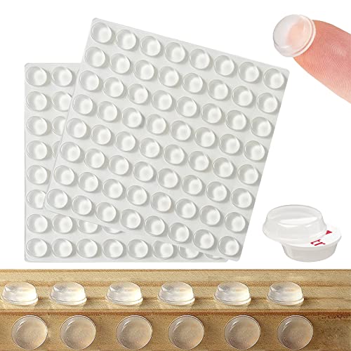 128 Stück Elastikpuffer Transparent Möbelpuffer Türpuffer, AZWOOD Gummipuffer Selbstklebend Anschlagdämpfer, Premium Selbstklebend Lärm Dämpfung Pads für Tür, Notebook, Schränke von AZWOOD