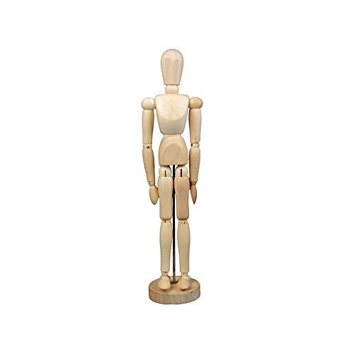 Holz Mannequin Art Human Manikin Puppe Flexibel Mini Zeichnen Modell Holz Puppe Für Kinder Erwachsene Künstler (Höhe 20 cm) von AZXAZ