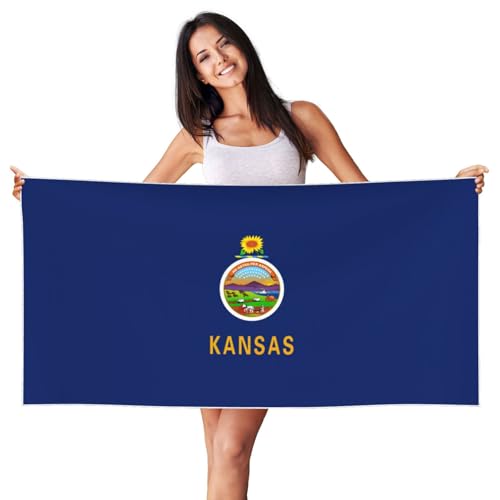 AZXMGOP Kansas State Flag Print Beach Lightweight Towel Quick Dry Oversized Towel for Adults for Travel and Pool AZXMGOP Kansas State Flag Print Beach Lightweight Towel Quick Dry Oversized Towel for Adults for Travel and Pool von AZXMGOP