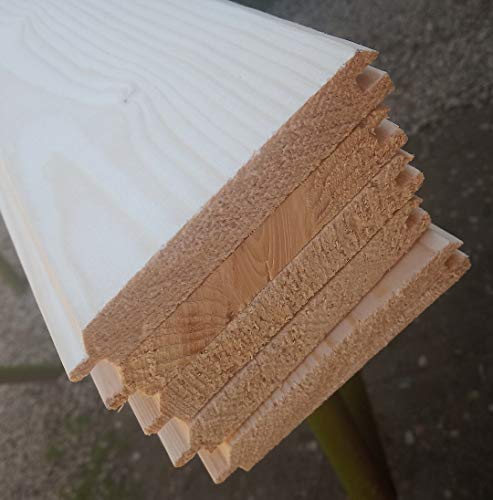 AZZAP Profilbretter Profilholz Fassadenprofil Fasebretter 15x90mm Länge:50cm Holz 50 St. von AZZAP