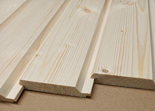 AZZAP Profilbretter Profilholz Fassadenprofil Fasebretter 20x90mm Länge:50cm Holz 30 St. von AZZAP