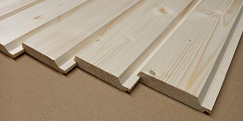 AZZAP Profilbretter Profilholz Fassadenprofil Fasebretter 20x90mm Länge:50cm Holz 50 St. von AZZAP
