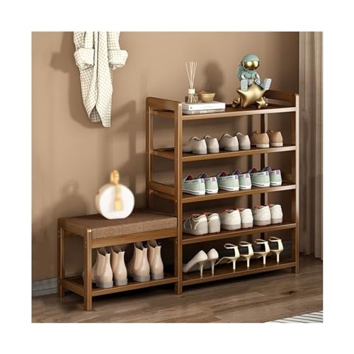 AZZAZETES Schuhregal Schuhregal mit Bank, Bambus-Schuhbank for den Eingangsbereich, Organizer-Regal mit Lagerregalen und Sitzkissen for den Eingangsbereich Schuhablagen AZZAZETES Schuhregal Schuhregal mit Bank, Bambus-Schuhbank for den Eingangsbereich, Organizer-Regal mit Lagerregalen und Sitzkissen for den Eingangsbereich Schuhablagen von AZZAZETES