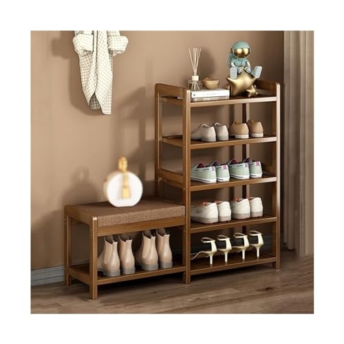 AZZAZETES Schuhregal Schuhregal mit Bank, Bambus-Schuhbank for den Eingangsbereich, Organizer-Regal mit Lagerregalen und Sitzkissen for den Eingangsbereich Schuhablagen AZZAZETES Schuhregal Schuhregal mit Bank, Bambus-Schuhbank for den Eingangsbereich, Organizer-Regal mit Lagerregalen und Sitzkissen for den Eingangsbereich Schuhablagen von AZZAZETES