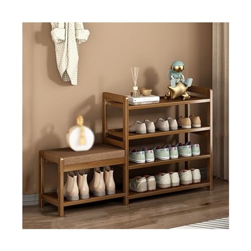 AZZAZETES Schuhregal Schuhregal mit Bank, Bambus-Schuhbank for den Eingangsbereich, Organizer-Regal mit Lagerregalen und Sitzkissen for den Eingangsbereich Schuhablagen AZZAZETES Schuhregal Schuhregal mit Bank, Bambus-Schuhbank for den Eingangsbereich, Organizer-Regal mit Lagerregalen und Sitzkissen for den Eingangsbereich Schuhablagen von AZZAZETES