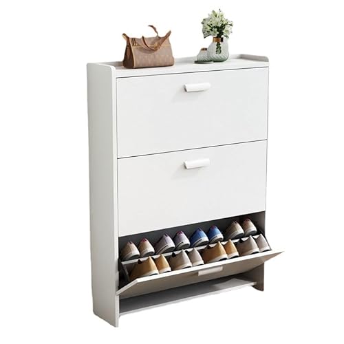 AZZAZETES Schuhschrank Schuhschrank Mit Schmalem Kippeimer, 17 cm, Schmales Foyer, Haushalt, Weiß, Großes Fassungsvermögen, Türöffnung Schuhregal AZZAZETES Schuhschrank Schuhschrank Mit Schmalem Kippeimer, 17 cm, Schmales Foyer, Haushalt, Weiß, Großes Fassungsvermögen, Türöffnung Schuhregal von AZZAZETES