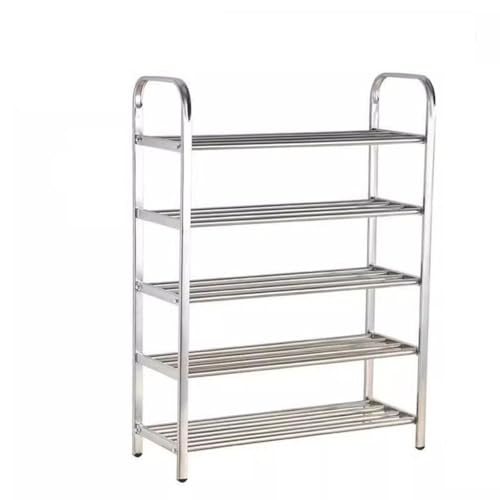 Schuhregal Dreischichtiger Schuhschrank, Einfaches Schuhregal An Der Tür, Kleiner Mehrschichtiger Edelstahl. Schuhablagen Schuhregal Dreischichtiger Schuhschrank, Einfaches Schuhregal An Der Tür, Kleiner Mehrschichtiger Edelstahl. Schuhablagen von AZZAZETES