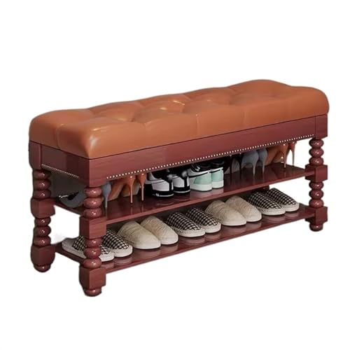 Schuhregal Schuhbank aus massivem Holz, Eingangsbank mit aufklappbarer Aufbewahrungsbox und gepolstertem Kissen, for Eingangsbereich, Flur, Schlafzimmer Schuhablagen Schuhregal Schuhbank aus massivem Holz, Eingangsbank mit aufklappbarer Aufbewahrungsbox und gepolstertem Kissen, for Eingangsbereich, Flur, Schlafzimmer Schuhablagen von AZZAZETES