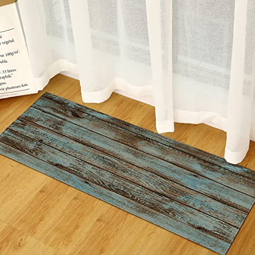 AZZRRO Quadratstreifen-Küchenpolster-Fußmatte 100x50cm Saugfähige Teppichsimulation Holzmuster Anpassung Teppiche und Teppiche für das Wohnzimmer zu Hause von AZZRRO