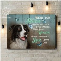 Border Collie Leinwand Wenn Sie Darüber Hinaus Glauben, Was Ihre Augen Sehen Können, Erinnerungsgeschenk, Beileidsgeschenk, Boder Wandkunst von AZbetter