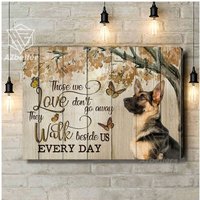 Deutscher Schäferhund Wandkunst, Die Wir Lieben Don't Go Away, Hund Home Wall Decor, Leinwand Geschenk, Gemälde, Erinnerungshund von AZbetter