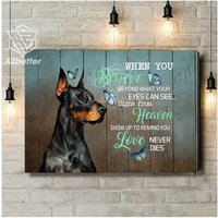 Dobermann-Wandkunst, Dobermann-Denkmal-Geschenk, Hund-Wohnkultur-Leinwand, Dobermann-Liebhaber-Geschenk, Dobermann-Geschenk-Leinwand von AZbetter