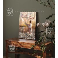 Gott Leinwand Sei Still Und Wissen, Dass Ich Bin, Jesus Lamm Wandkunst Home Decor, Geschenk Für Christen, Kunst Gemälde von AZbetter