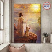 Gott Mit Chihuahua-Leinwand, Chihuahua-Hundeliebhaber-Geschenk-Leinwand, Christliche Geschenk-Leinwand, Jesus Christus-Kunst von AZbetter