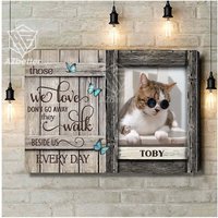 Personalisierte Katze Leinwand Diejenigen, Die Wir Lieben Don't Go Away, Verlust Geschenke, Erinnerung Geschenk, Sympathie Leinwand, Wandkunst von AZbetter