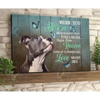 Pit Bull Wandkunst, Pitbull-Geschenk, Pitbull-Dekor, Wohnkultur Leinwand, Pitbull-Liebhabergeschenk, Pitbull-Dekor von AZbetter