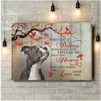 Pit Bull Wandkunst, Wenn Sie Darüber Hinaus Glauben, Was Ihre Augen Den Himmel Sehen Können, Hundehaus Wanddekor, Pitbull Geschenk, Haus von AZbetter