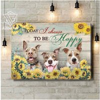 Pitbull Wandkunst, Tag Ich Wählen Glücklich, Hund Haus Wand-Dekor, Geschenk, Haus, Liebhaber Mama Geschenk von AZbetter