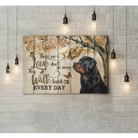 Rottweiler Wandkunst, Die Wir Lieben Don't Go Away, Hund Home Wall Decor, Canvas Geschenk, Dog Memorial von AZbetter