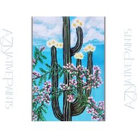 Saguaro Kaktus Magnet 6cm X 9cm, Von A-Z Geschenke | Arizona Souvenir Kunst Ava M1 von AZnativePaints