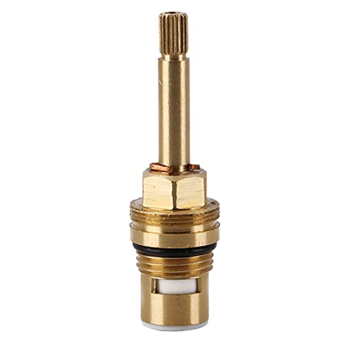 Messing Hahnknopf Einsatz, Hahnknopf Kern, Ersatz Wasserhahn Ventile, Messing Keramik Stimmscheibe Patrone Wasserhahn Ventil Viertel Einsätze Drüse drehen 1/2" für Badezimmer Küchenarmatur von AaAgya