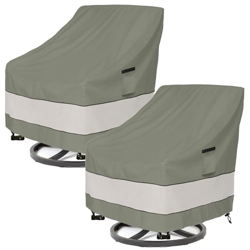 Aacabo Allwetter Zero Gravity Klappsitzbezug (Größe: 71,1 x 109,2 x 33 cm), 2 Stück, wasserdicht, Sonnenschutz und staubdicht, Rasen-Terrassenmöbelbezug kann zwei Klappstühle aufbewahren von Aacabo