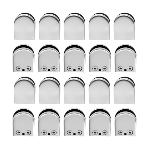 20er Set Edelstahl Glasklemmen für 8-10mm Glas|Bohrenfreie Befestigung für Balkon und Treppengeländer|Robuste und rostfreie Glasklemme für Innen- und Außenmontage 20er Set Edelstahl Glasklemmen für 8-10mm Glas|Bohrenfreie Befestigung für Balkon und Treppengeländer|Robuste und rostfreie Glasklemme für Innen- und Außenmontage von Aangeebone