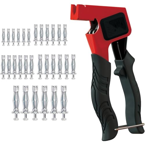 Montagezang für Hohlraumdübel Set, Hohlraumdübel Metal, Hohlraumdübel Zange, mit 30Pcs M4M5M6 Hohlraum Metalldübel mit Schrauben, Hohlraumbefestigung Montagezange, Zum Befestigen von Wohndekorationen Montagezang für Hohlraumdübel Set, Hohlraumdübel Metal, Hohlraumdübel Zange, mit 30Pcs M4M5M6 Hohlraum Metalldübel mit Schrauben, Hohlraumbefestigung Montagezange, Zum Befestigen von Wohndekorationen von Aarcyye