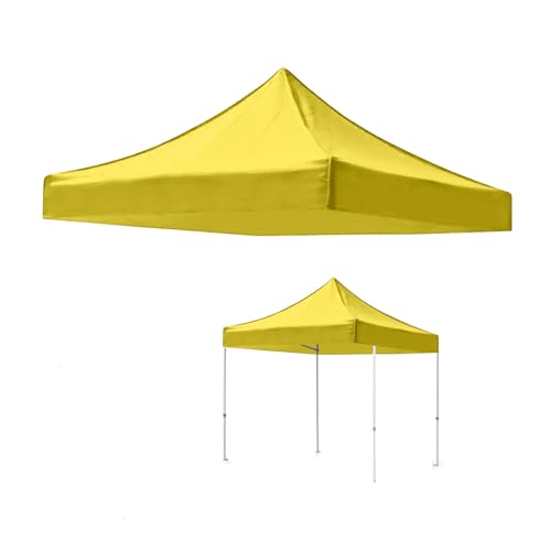 Aartner Pavillon Ersatzdach 3x3 Meter, Wasserdicht Klappbar Standmarkise, Oxford-Stoff Pavillon Ersatzdach, Mit Luftlöchern ideal für Gartenlauben (Gelb) von Aartner