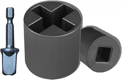 Universal Jack Socket Adapter for Hand Drill, Heavy Duty Socket Converter for Scissor Car Jack, Easy Tire Change Tool, Electric Trailer Jack Drill Adapter with a 1/5.1 cm Socket Adapter Bit (1 Set) von Aasipsuo