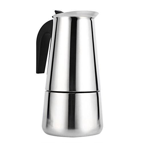 Edelstahl-Herd-Espresso-Kaffeemaschine, 100 Ml/200 Ml/300 Ml/450 Ml, Espressokanne, Moka-Kanne, Kaffeemaschine, Herd, Heimbüro (450ml) von Aatraay