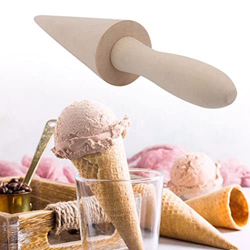 Eiscreme-Kegel-Form, Hölzerne Waffel-Kegel-Roller Pizzelle-Roller DIY-Eis-Kegel-Waffel-Kegel-Roller-Backen-Gebäck-Rolle Waffel-Kegel-Backen-Werkzeug von Aatraay