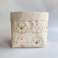 Boho Stoff Korb Indoor Pflanzer Blumentopf Halter Aufbewahrungskorb Waschbar Home Décor Pflanzkorb Stoffbehälter von Aayucraft