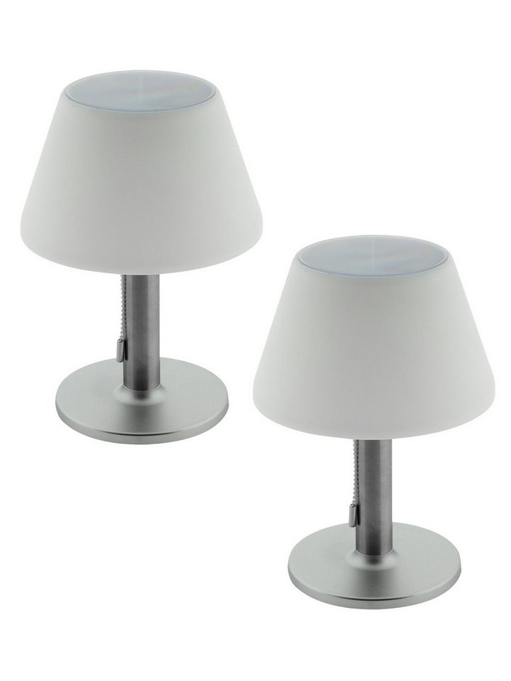 Ab ins Grüne Dekoobjekt Solar-Tischleuchte, 2er-Set (2 St., 2er-Set), mit Lichtsensor für automatisches Einschalten bei Dämmerung von Ab ins Grüne