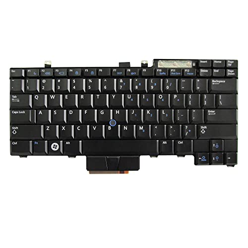 Abakoo Neue Tastatur kompatibel mit DELL Latitude E5400 E5410 E5500 E5510 E6400 E6410 E6500 E6510, Precision M2400 M4400 M4500 mit Zeiger ohne Hintergrundbeleuchtung von Abakoo