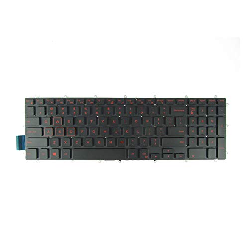 Abakoo Neue Tastatur kompatibel mit Dell Inspiron 15 5565 5567 17 5765 5767 P66F001 mit Hintergrundbeleuchtung ohne Rahmen Rot US von Abakoo