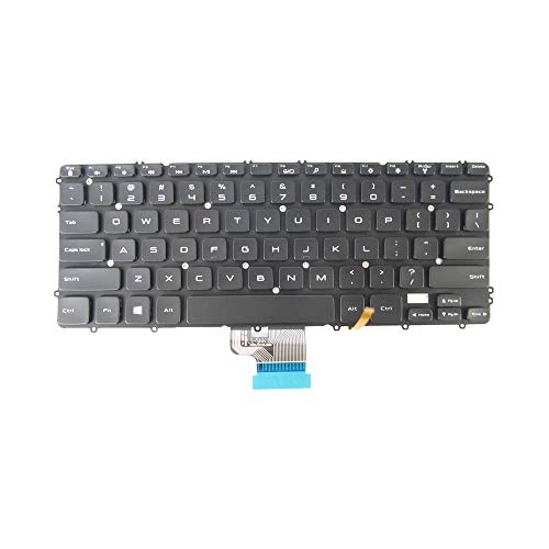 Abakoo Tastatur kompatibel mit Dell Precision M3800 XPS 15 9530 0WHYH8 WHYH8 0HYYWM PK130YI2A00 V143725AS1 mit Hintergrundbeleuchtung, Schwarz von Abakoo