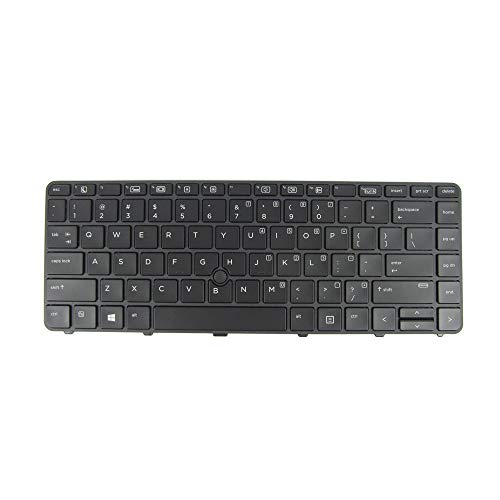 Abakoo Neue Tastatur kompatibel mit HP Probook 430 G3, 430 G4, 440 G3, 440 G4, 445 G3, 640 G2, 645 G2 Serie mit hintergrundbeleuchtetem Rahmen, Schwarz von Abakoo