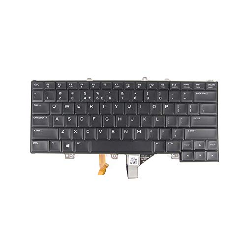 Abakoo Tastatur, kompatibel mit Dell Alienware 15 R3, mit hintergrundbeleuchtetem Rahmen, Schwarz von Abakoo