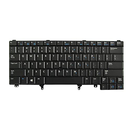 Abakoo Tastatur kompatibel mit DELL Latitude E5420 E5430 E6220 E6230 E6330 E6420 E6430 E6440 PD7Y0 XT3 mit hintergrundbeleuchtetem Zeiger von Abakoo