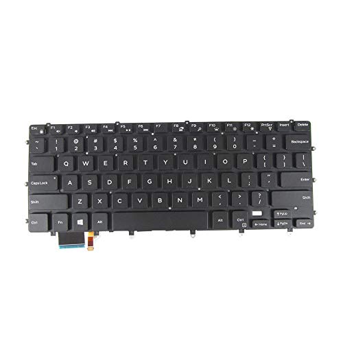 Abakoo Tastatur kompatibel mit DELL P55F P56F 0GDT9F GDT9F NSK-LV0BW, XPS 15 9550 15BR N7547 N7548, 15 7558, 15 7568, kein Rahmen, schwarz US von Abakoo