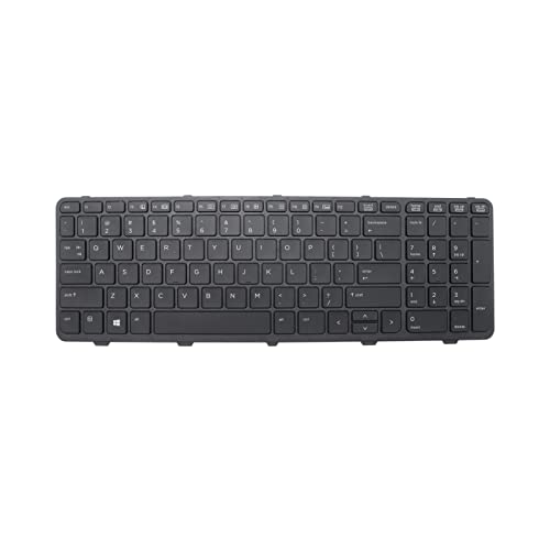 Neue Tastatur für HP Probook 450 G0, 450 G1, 450 G2, 455 G1, 455 G2, 470 G0, 470 G1, 470 G2 ohne hintergrundbeleuchteten Rahmen US Schwarz von Abakoo