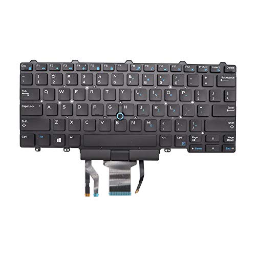 Tastatur für Dell Latitude E7450 E5450 US Backlit Tastatur 0D19TR D19TR von Abakoo