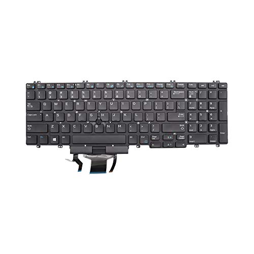 Tastatur für Dell Precision 7530 7730 E7530 M7530 7540 7740 US Backlit Pointer 0DK60 266YW 0266YW 06P79 von Abakoo