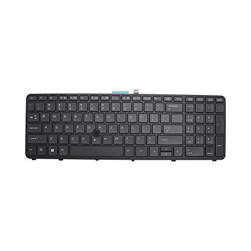 -Tastatur für HP ZBook 15 17 Serie PK130TK1A00 SK7123BL MP-12P23USJ698W PK130TK2A00 mit hintergrundbeleuchtetem Zeiger von Abakoo