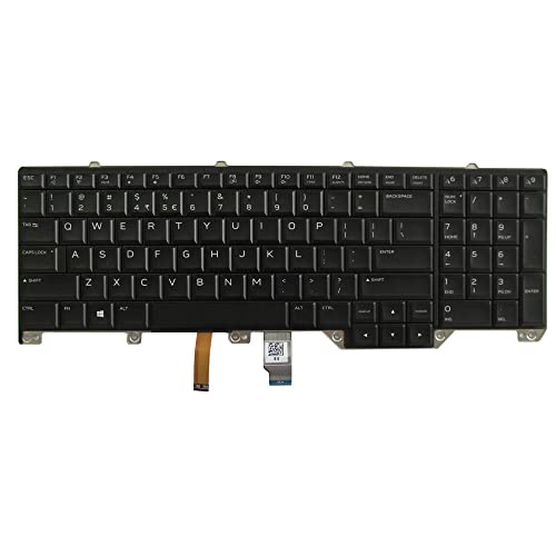 Tastatur kompatibel mit Dell Alienware 17 R4 00WN4Y 0WN4Y PK131QB1A00 NSK-EE0BC 01 0CF2YW CF2YW NSK-EE0BC 1D PK131QB1A01 mit Hintergrundbeleuchtung US von Abakoo