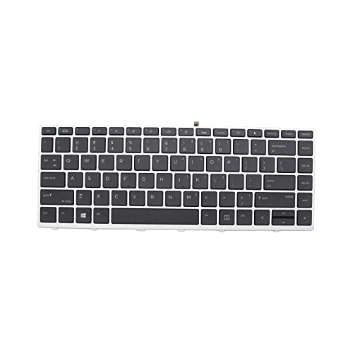 Tastatur mit Hintergrundbeleuchtung und Rahmen US L01071-001 für HP Probook 430 G5 440 G5 445 G5 von Abakoo