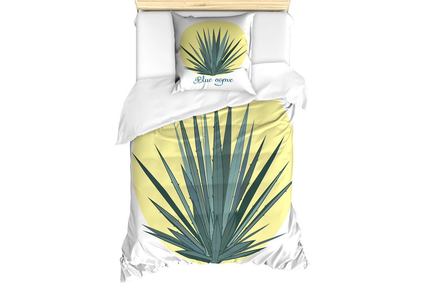 Abakuhaus Bettwäsche Milbensicher Allergiker geeignet mit Kissenbezug, Microfaser, Agave Kunstdruck von Tropical Pflanze Abakuhaus Bettwäsche Milbensicher Allergiker geeignet mit Kissenbezug, Microfaser, Agave Kunstdruck von Tropical Pflanze von Abakuhaus